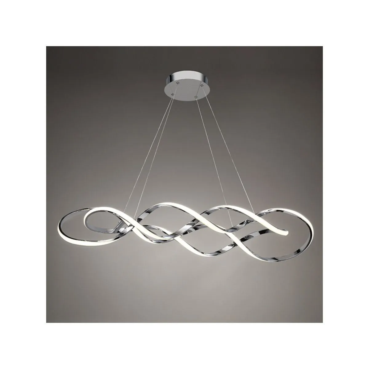 Interlace 39 in. LED Pendant Light Chrome Finish