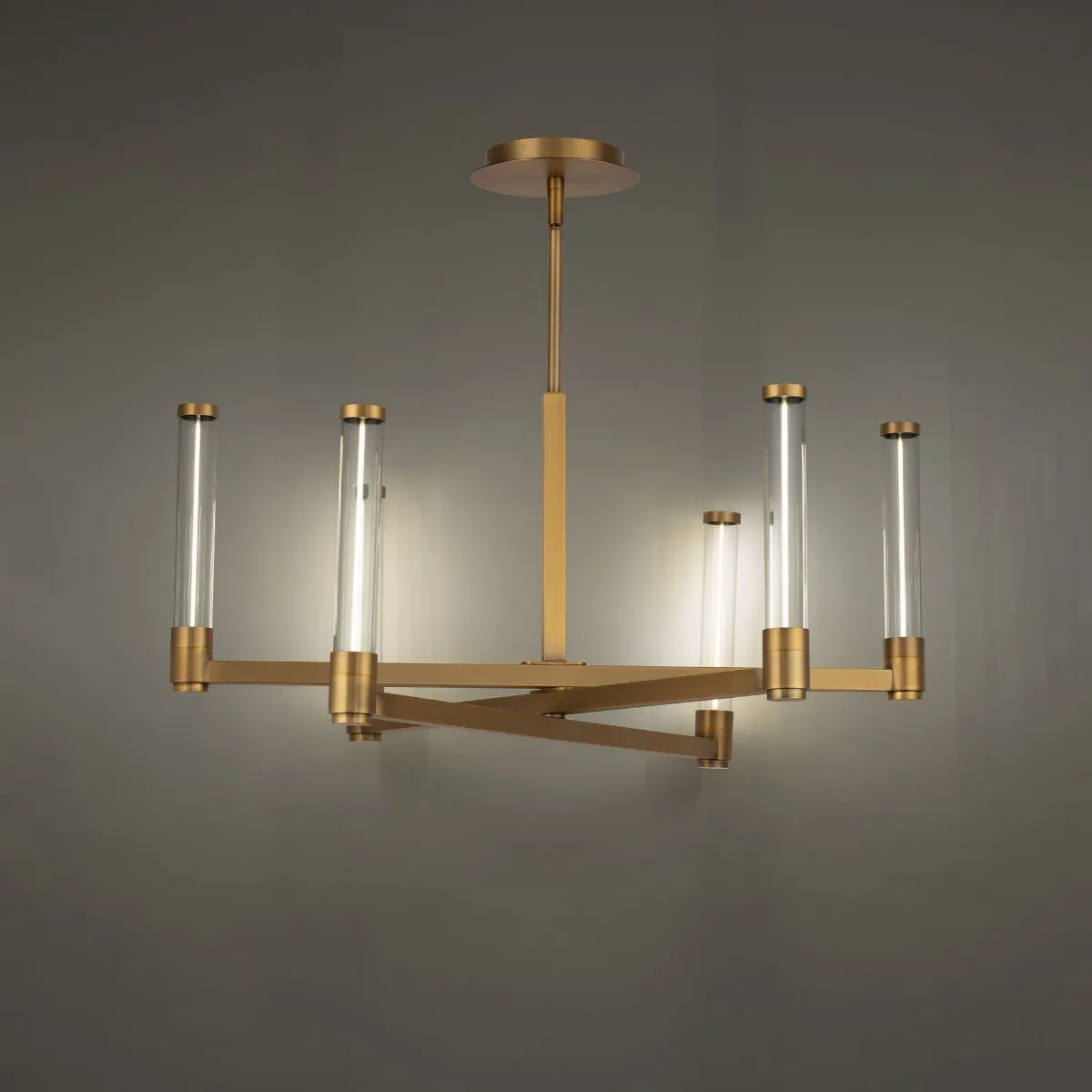 Jedi 27 in. LED Pendant Light Brass finish