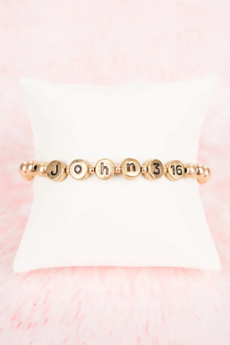 Jillian Goldtone 'John 3:16' Beaded Bracelet Set