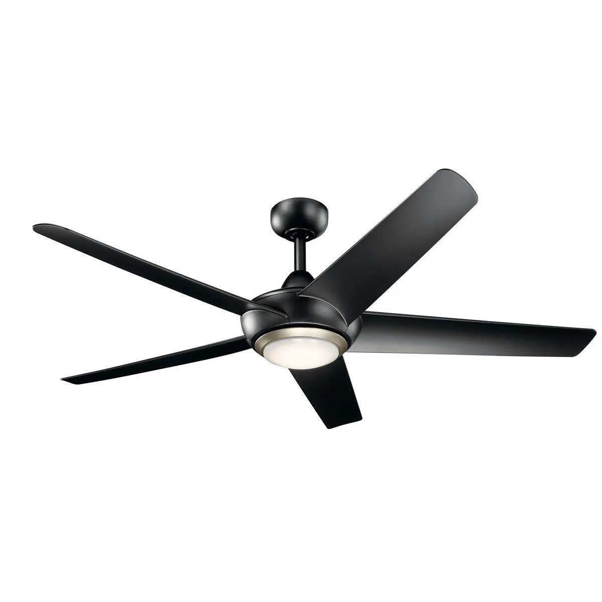 Kapono 52 Inch Satin Black LED Indoor Ceiling Fan with Remote