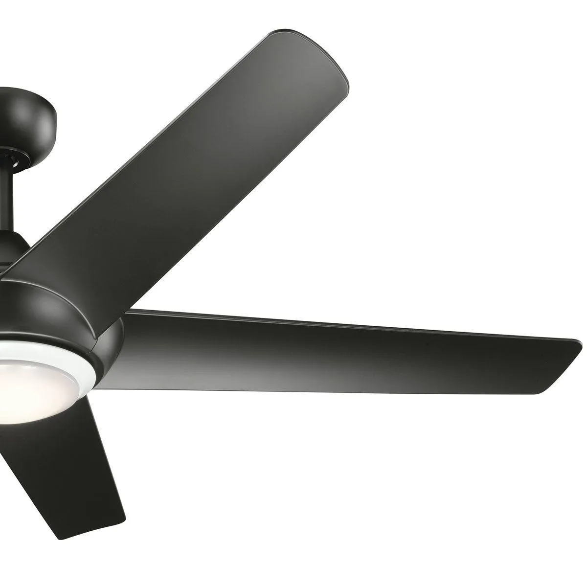 Kapono 52 Inch Satin Black LED Indoor Ceiling Fan with Remote