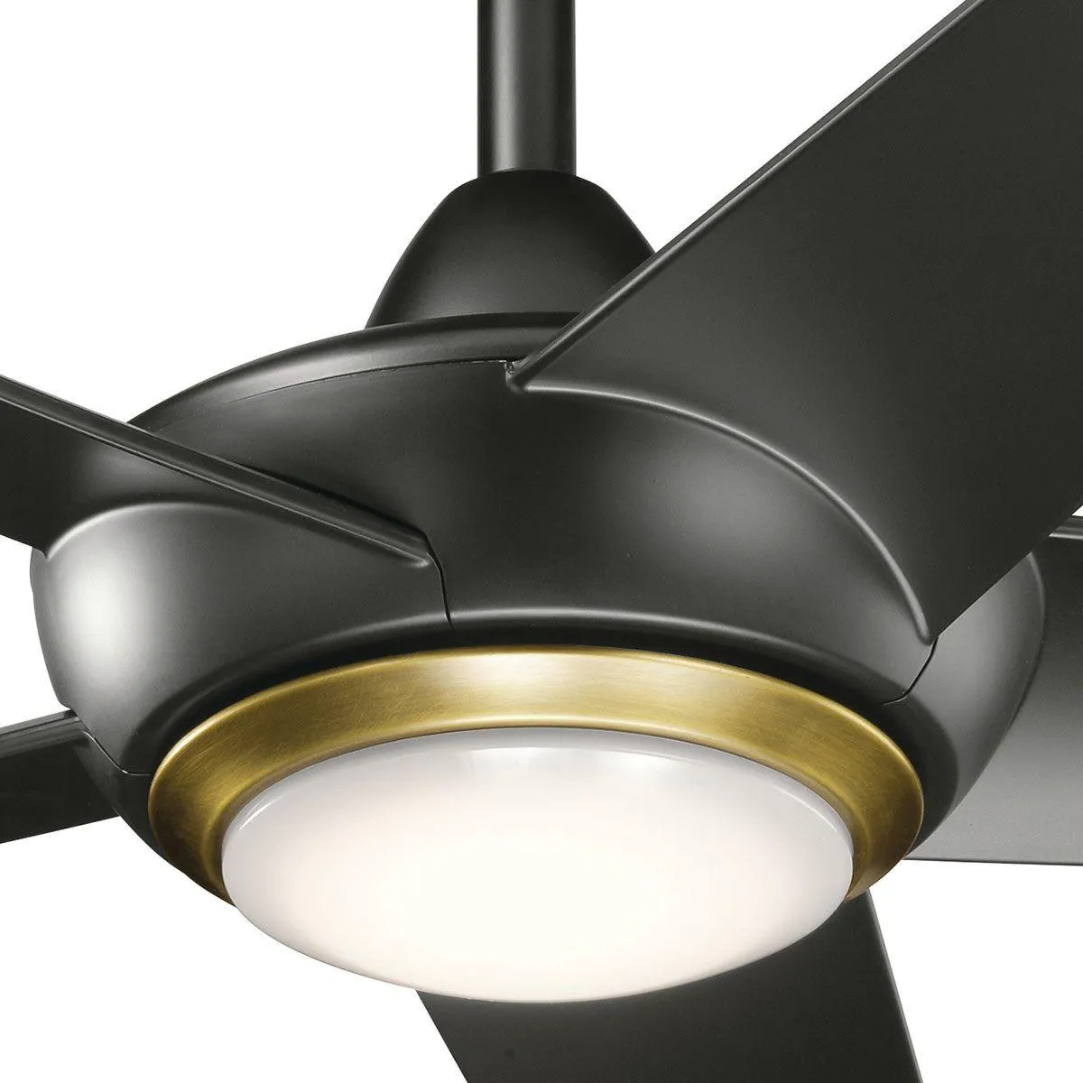 Kapono 52 Inch Satin Black LED Indoor Ceiling Fan with Remote