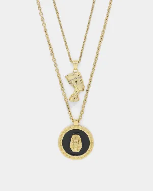 Last Kings Royalty Double Necklace Set Gold