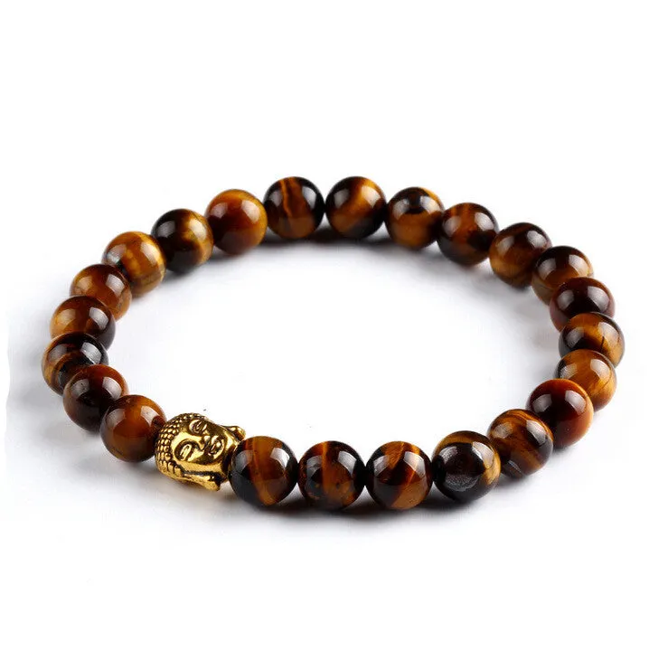 Lava Buddha Skull head Beads Bracelets Natural Stone Bracelets For Women Men Jewelry pulseras