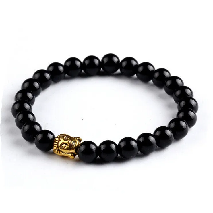 Lava Buddha Skull head Beads Bracelets Natural Stone Bracelets For Women Men Jewelry pulseras