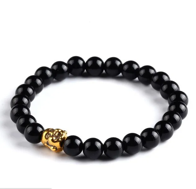 Lava Buddha Skull head Beads Bracelets Natural Stone Bracelets For Women Men Jewelry pulseras