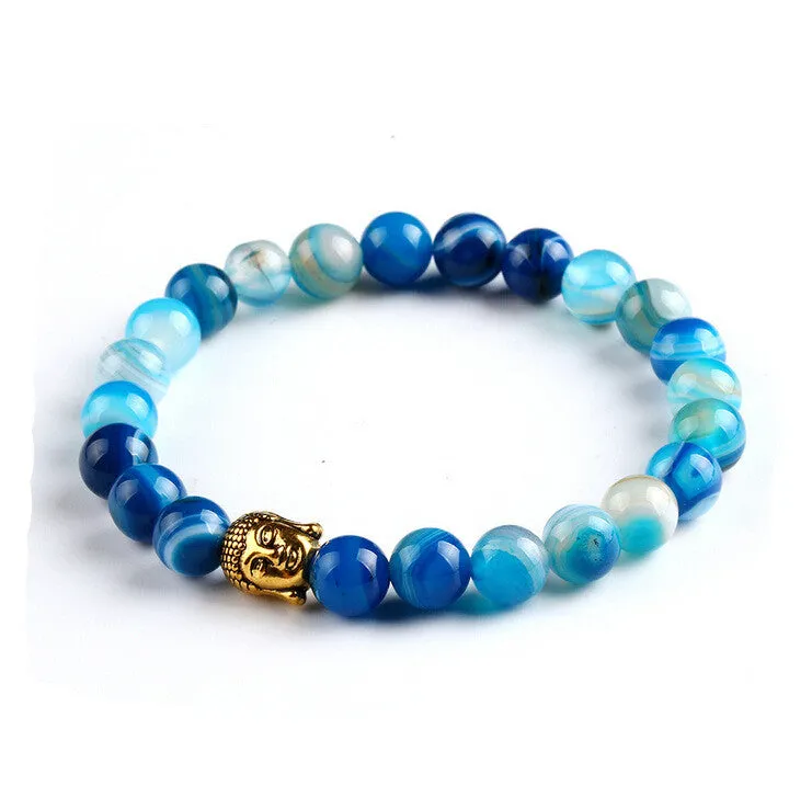 Lava Buddha Skull head Beads Bracelets Natural Stone Bracelets For Women Men Jewelry pulseras