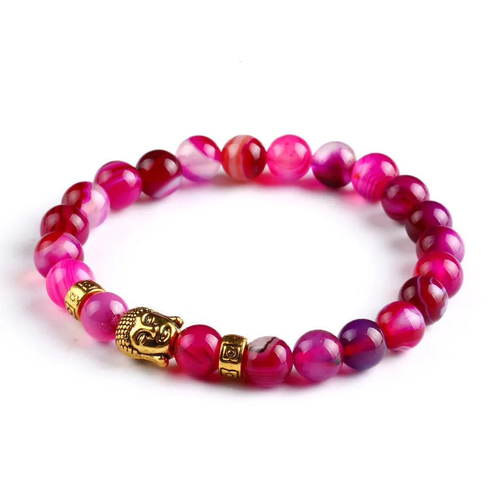 Lava Buddha Skull head Beads Bracelets Natural Stone Bracelets For Women Men Jewelry pulseras