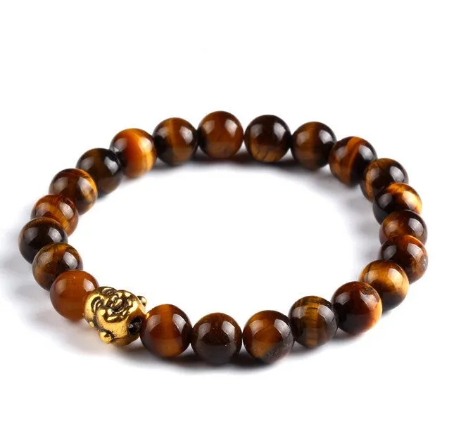 Lava Buddha Skull head Beads Bracelets Natural Stone Bracelets For Women Men Jewelry pulseras