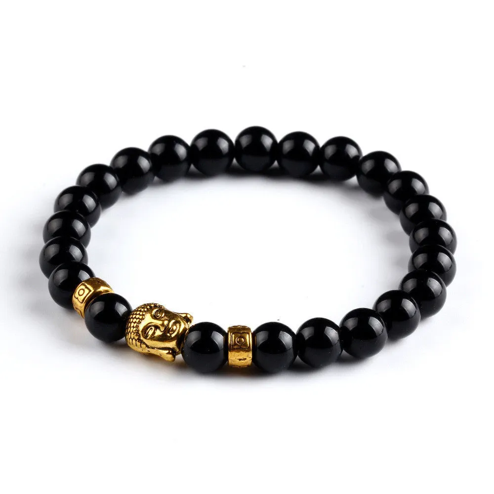 Lava Buddha Skull head Beads Bracelets Natural Stone Bracelets For Women Men Jewelry pulseras