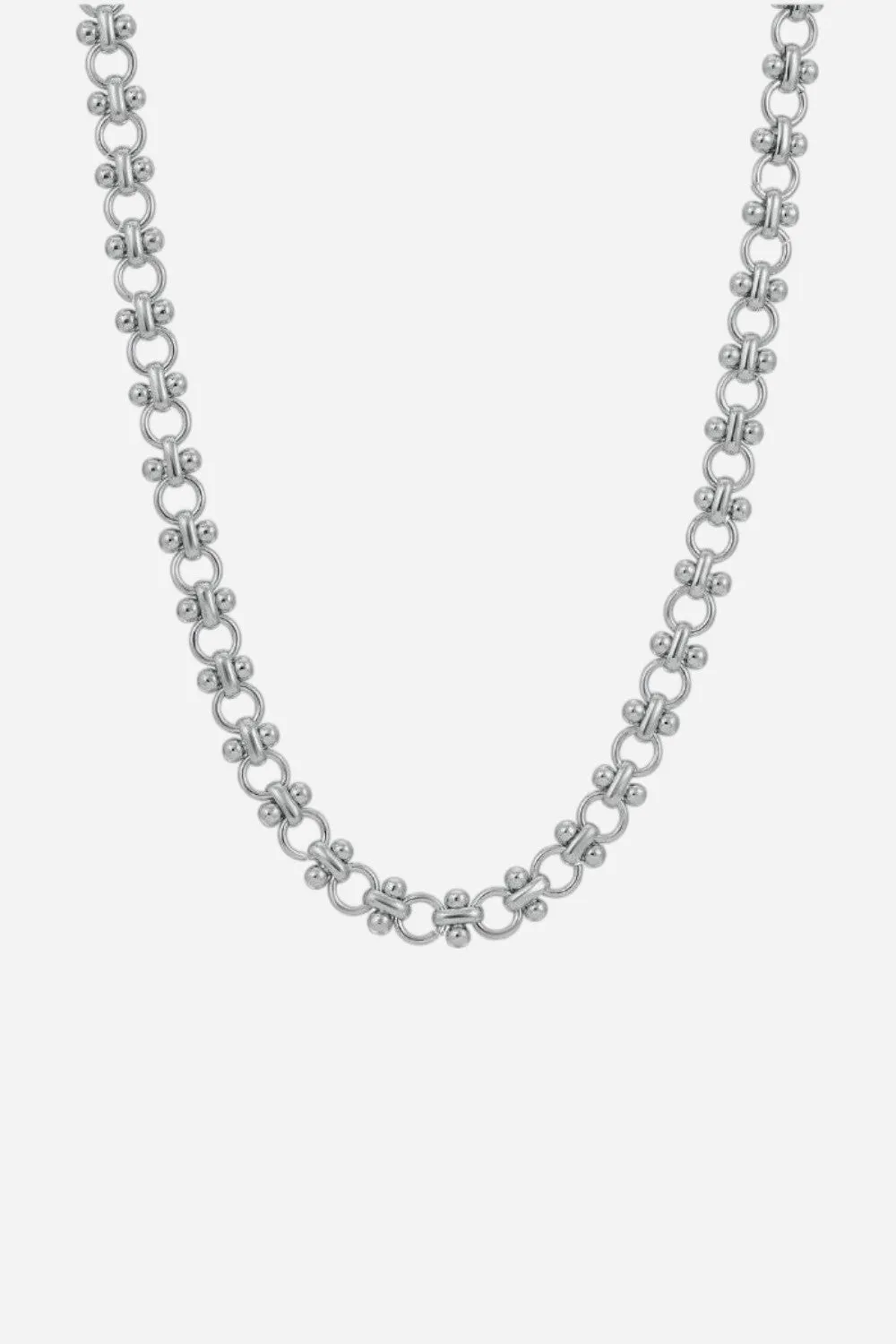 Leeada Chloe Chain Necklace in Silver