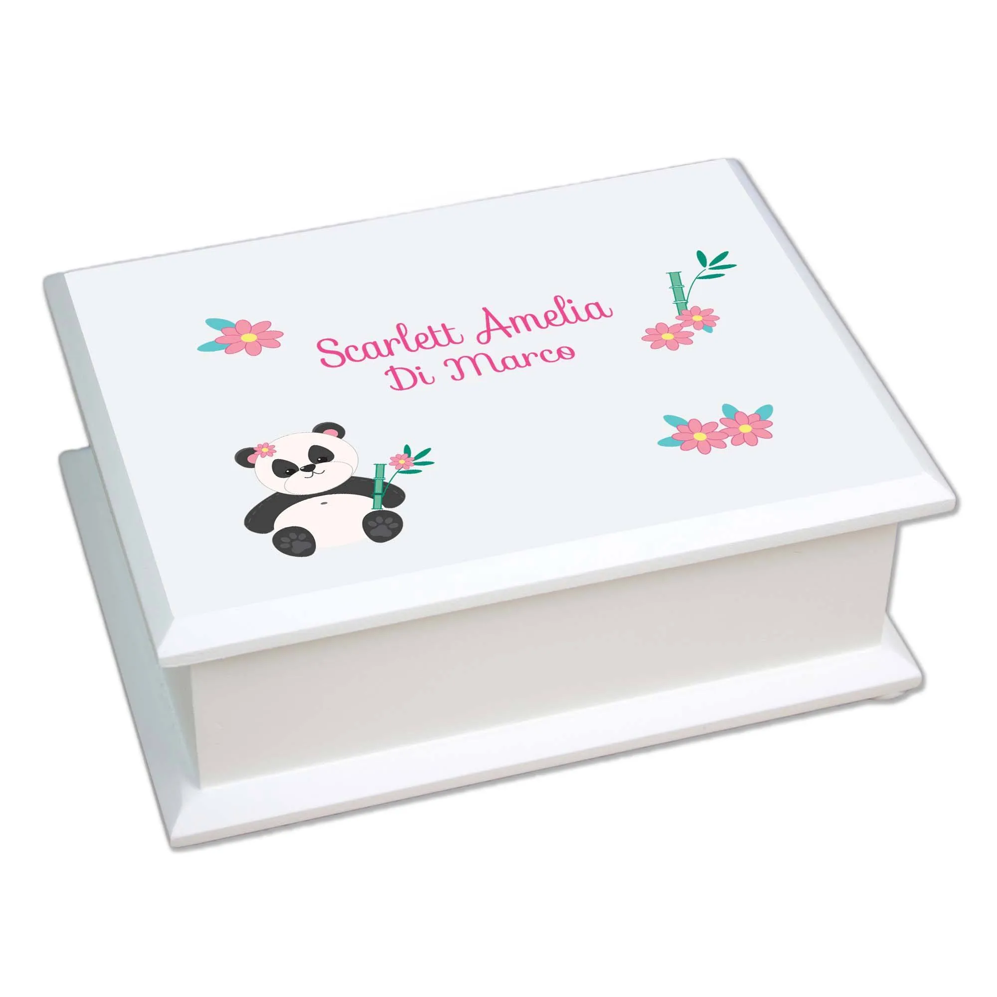 Lift Top Jewelry Box - Panda Bear