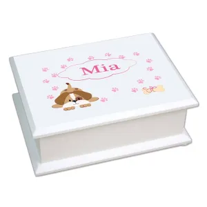 Lift Top Jewelry Box - Pink Puppy