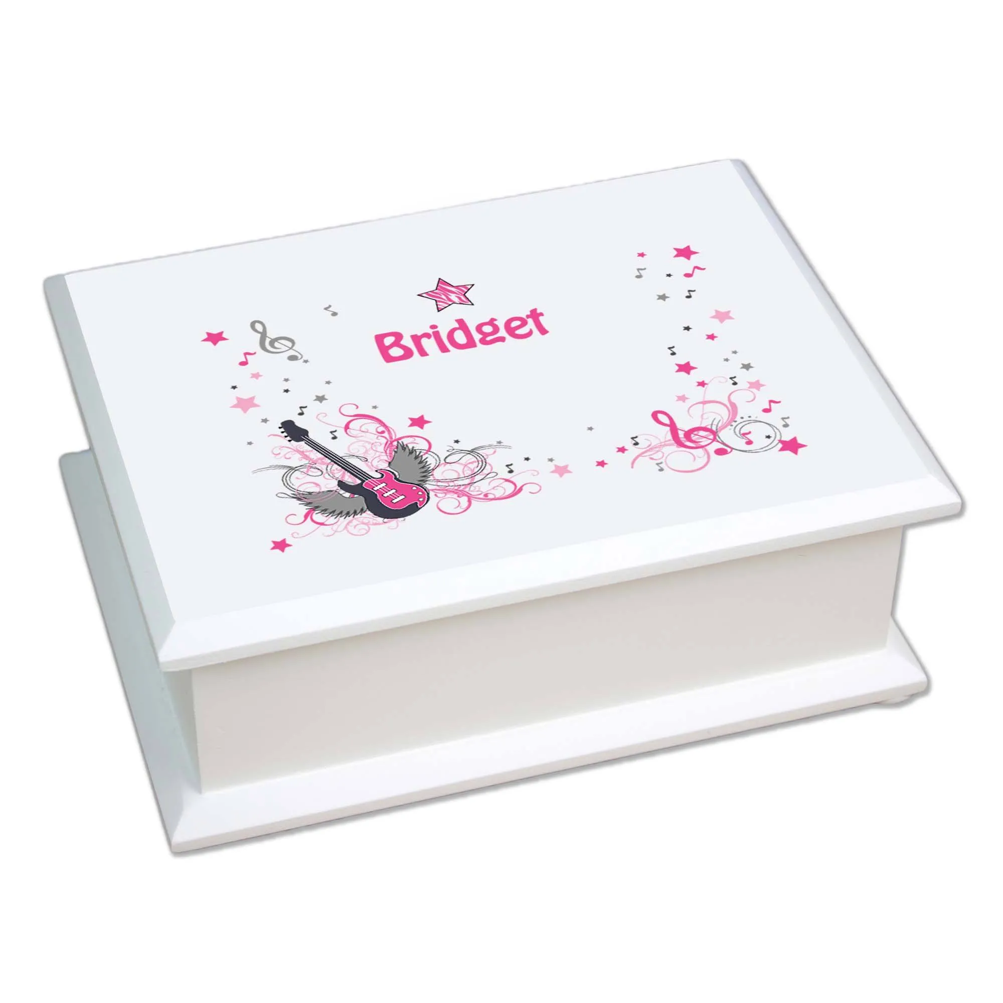 Lift Top Jewelry Box - Pink Rock Star