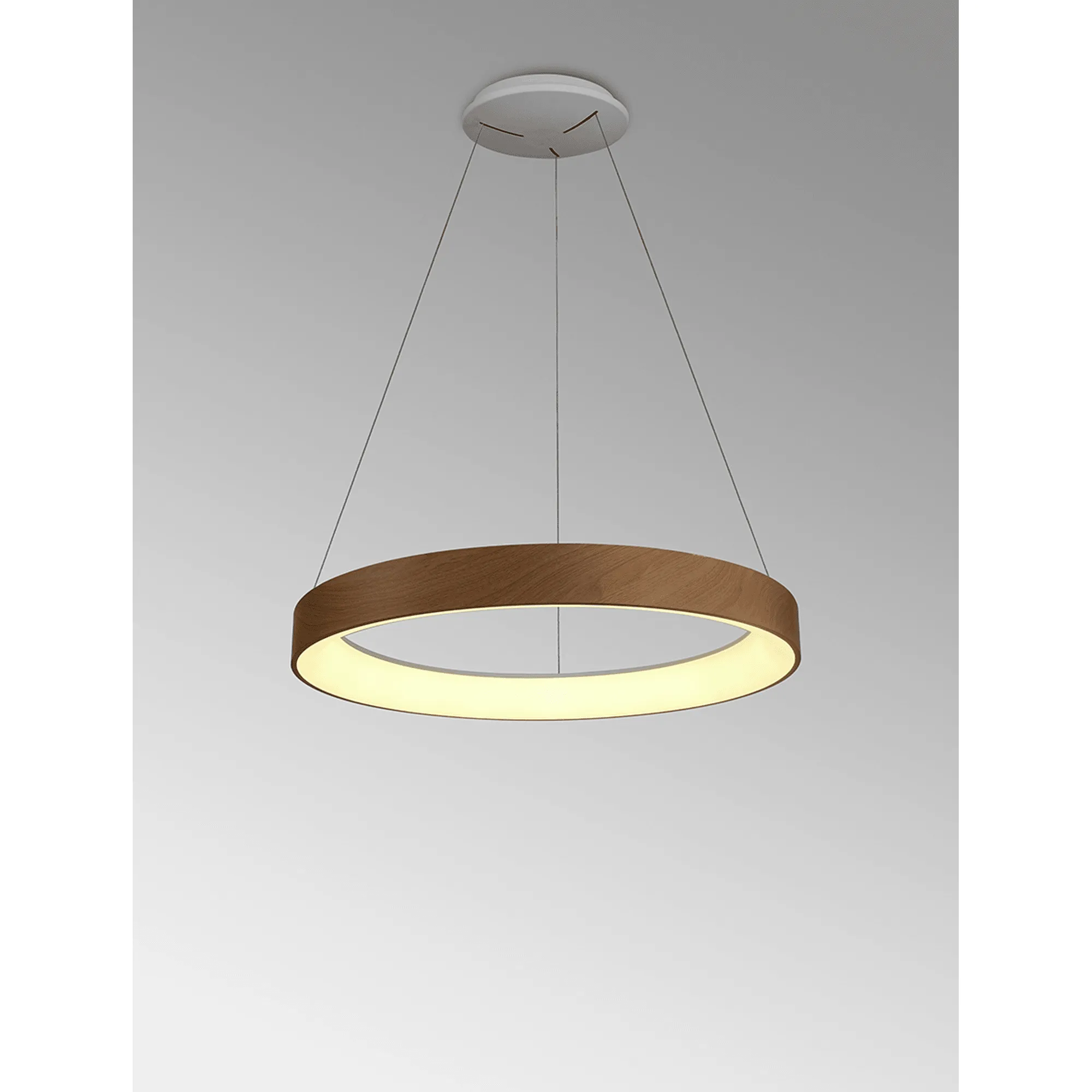 Mantra M8576 Niseko II Ring LED Pendant 50cm Remote Control Wood