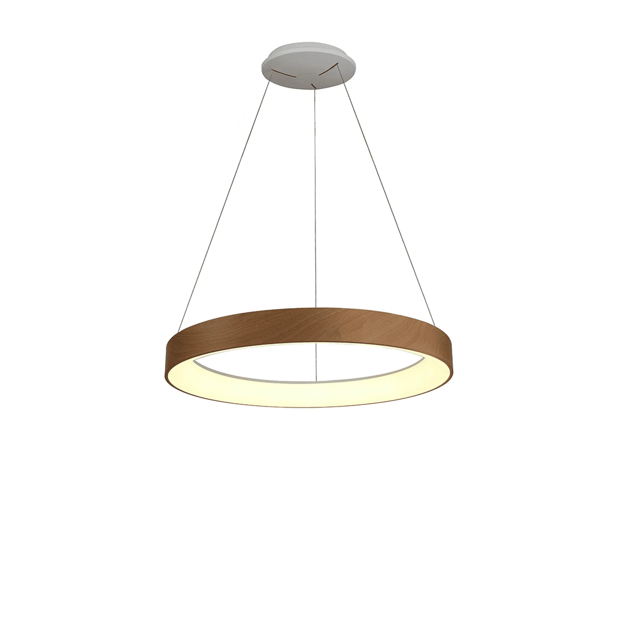 Mantra M8576 Niseko II Ring LED Pendant 50cm Remote Control Wood