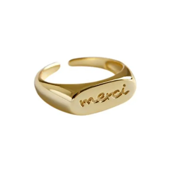 Merci Adjustable Fashion Ring Trendy Ring Jewelry for Women