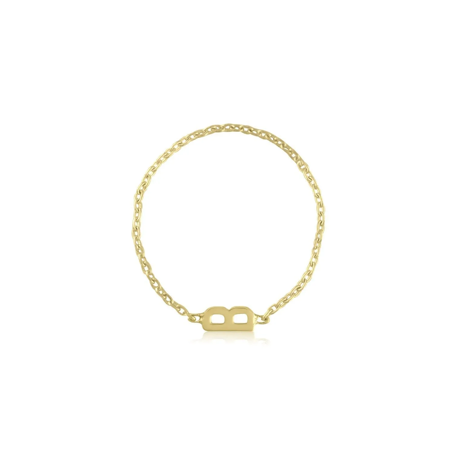 Mini Mini Letter Chain Ring by Kelly Bello