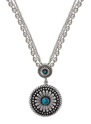 Montana Silversmiths - Desert Mesa Flower Drop Pendant Necklace