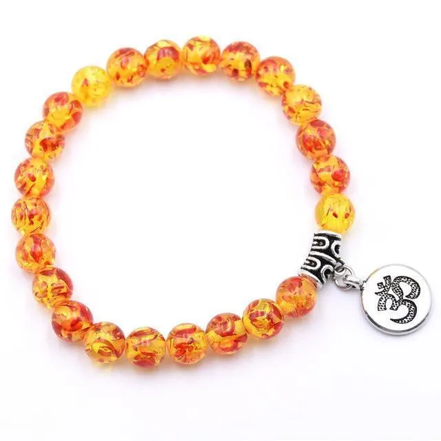 Natural Stone Chakra Mala Bracelet Malas Beads Lucky Bracelet