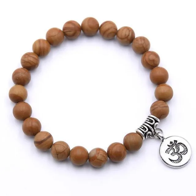 Natural Stone Chakra Mala Bracelet Malas Beads Lucky Bracelet