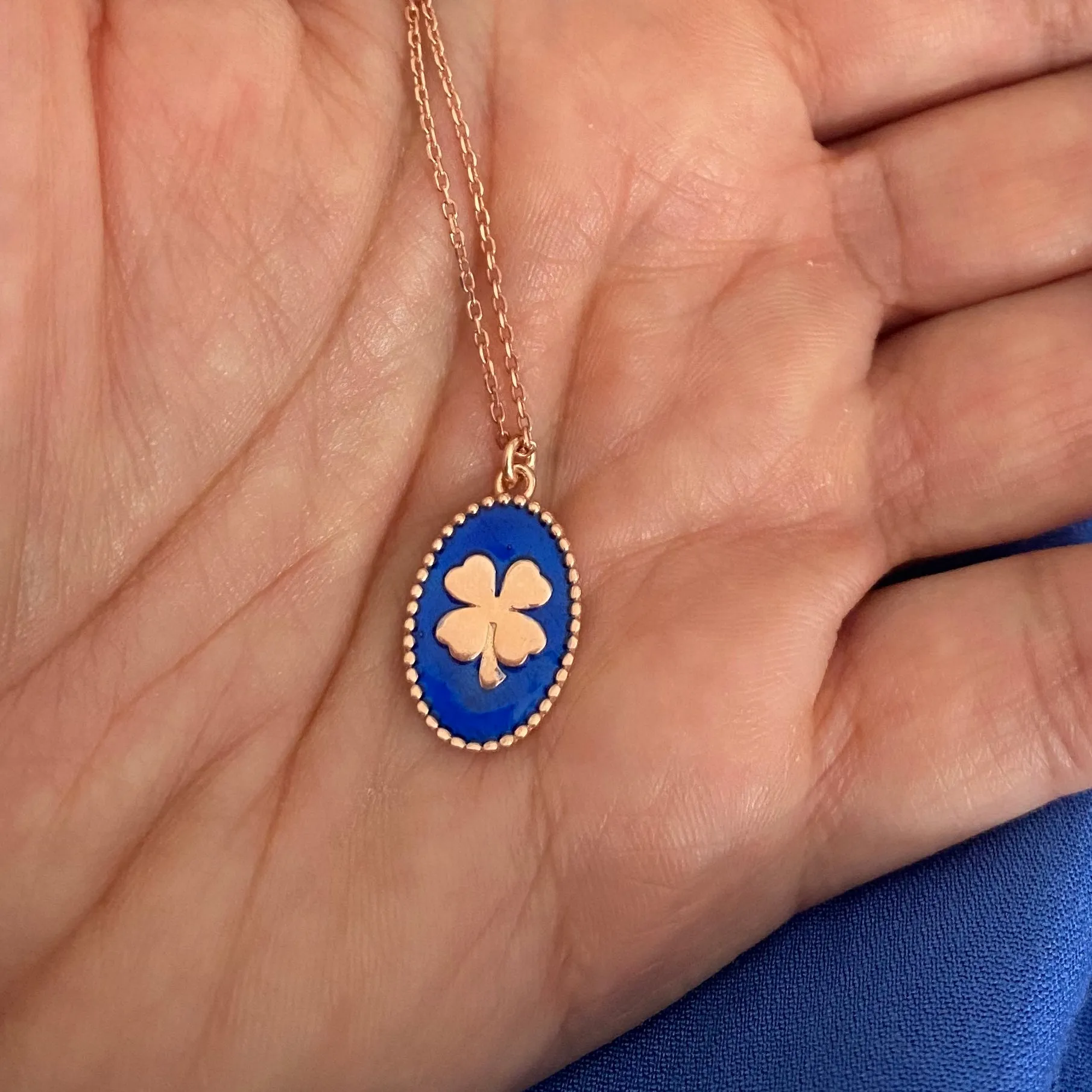 Necklaces with Clover on Enamel