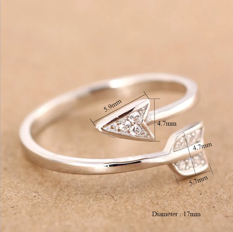 New Fashion Arrow Crystal Rings