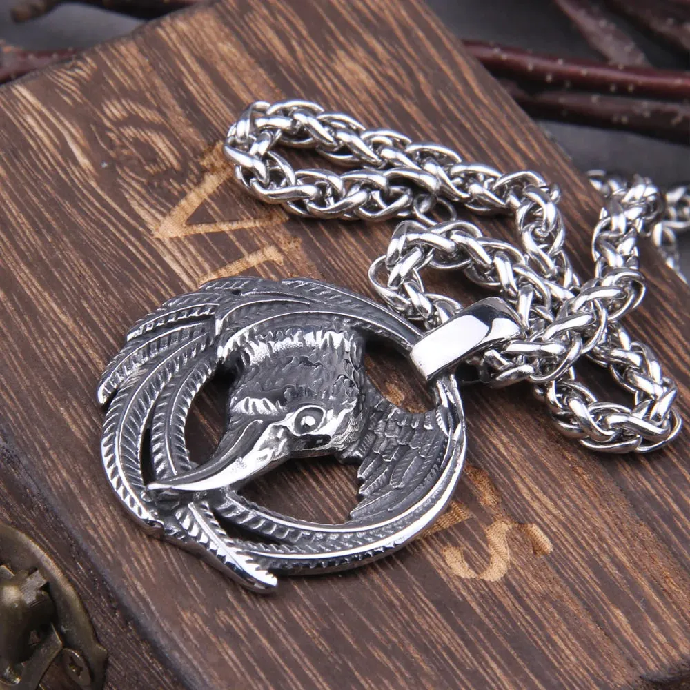 Norse Raven Necklace Odin Viking Necklace