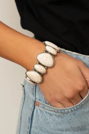 Paparazzi Bracelet ~ Feel At HOMESTEAD - White