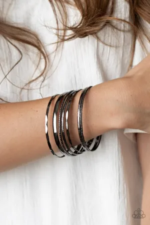 Paparazzi Bracelet ~ Top Of The Heap - Black