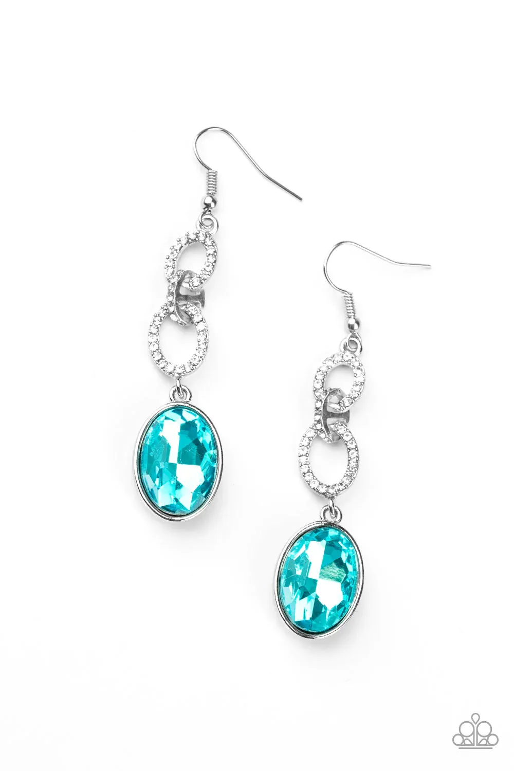 Paparazzi Earring ~ Extra Ice Queen - Blue