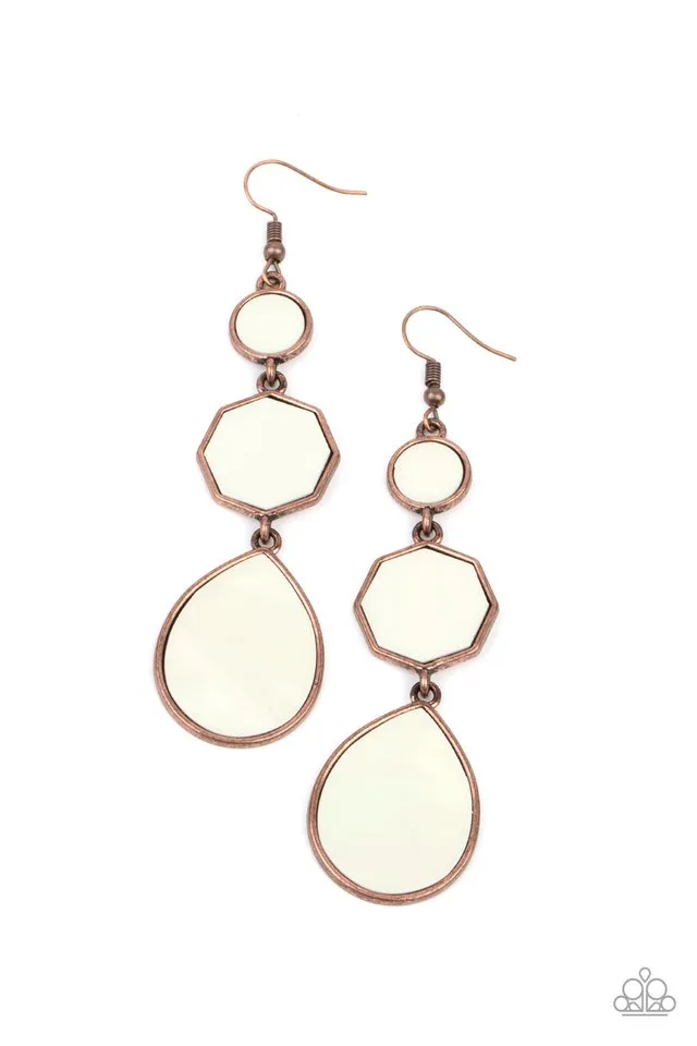 Paparazzi Earring ~ Progressively Posh - Copper