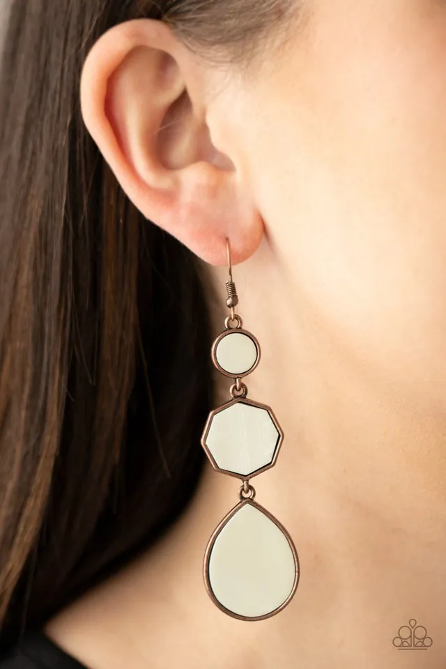 Paparazzi Earring ~ Progressively Posh - Copper