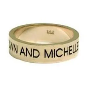 Personalized Gold Wedding Couple Band