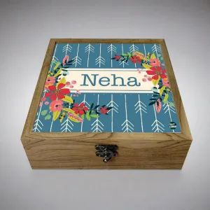 Personalized Jewellery Box for Women - Floral Arrow End