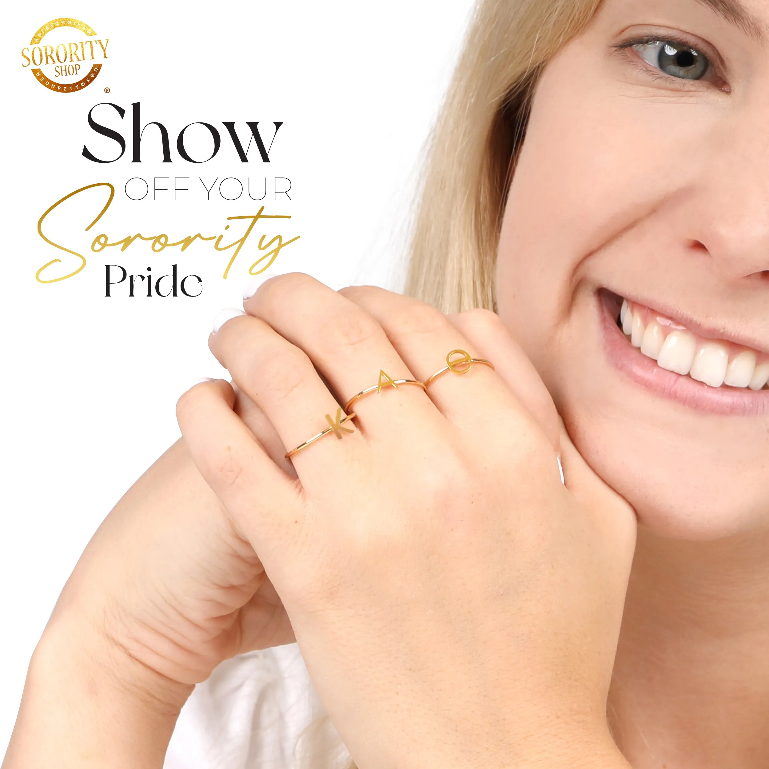 Phi Sigma Sigma Stacking Ring Set