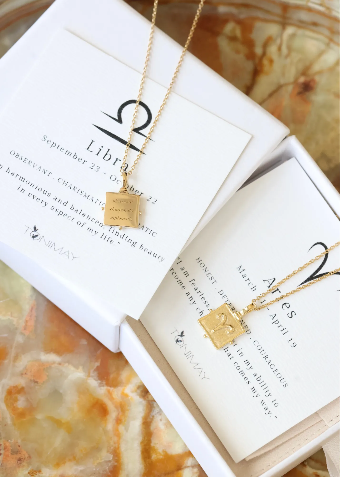 Pisces Zodiac Gold Necklace