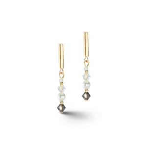 Princess Pearls earringse grey-crystal