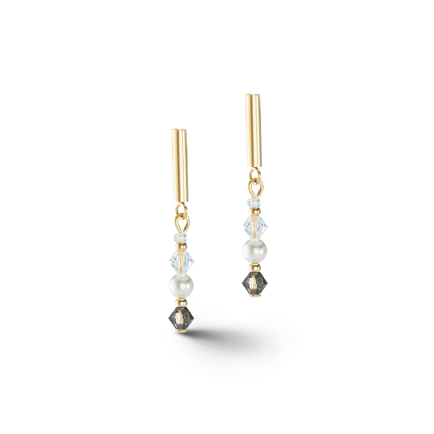 Princess Pearls earringse grey-crystal