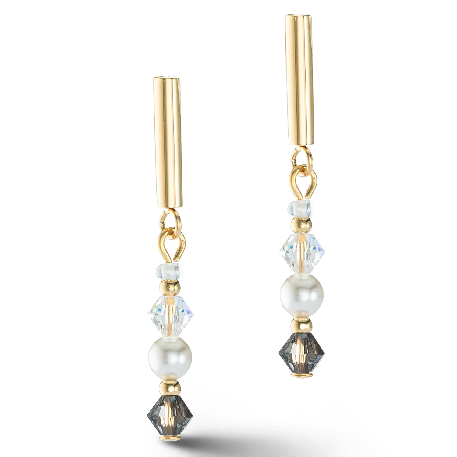 Princess Pearls earringse grey-crystal