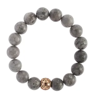 "Gray Jasper" Stretchy Bracelet