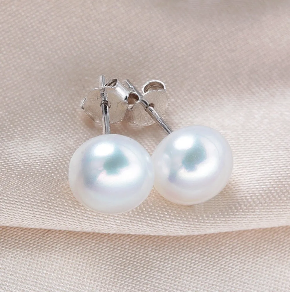 "Maisy" - Freshwater Pearl and Sterling Silver Stud Earrings