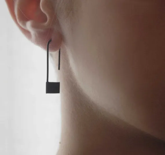 Rectangle pendants earrings N°18