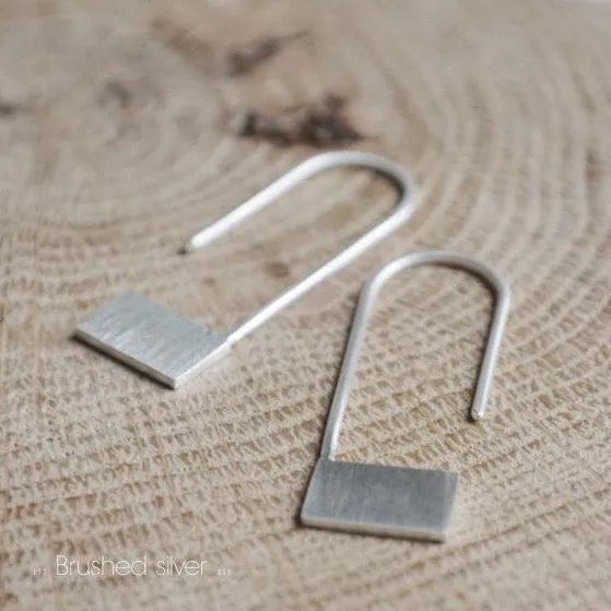 Rectangle pendants earrings N°18