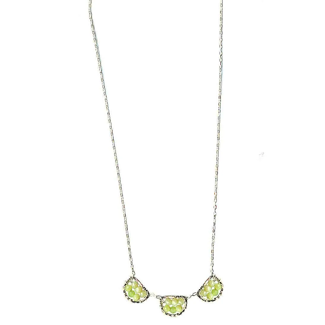 Scallop Necklace 4612 with Lemon Chrysoprase by Michelle Pressler Jewelry