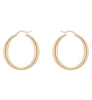 Sculpted Plain Hoop Earrings