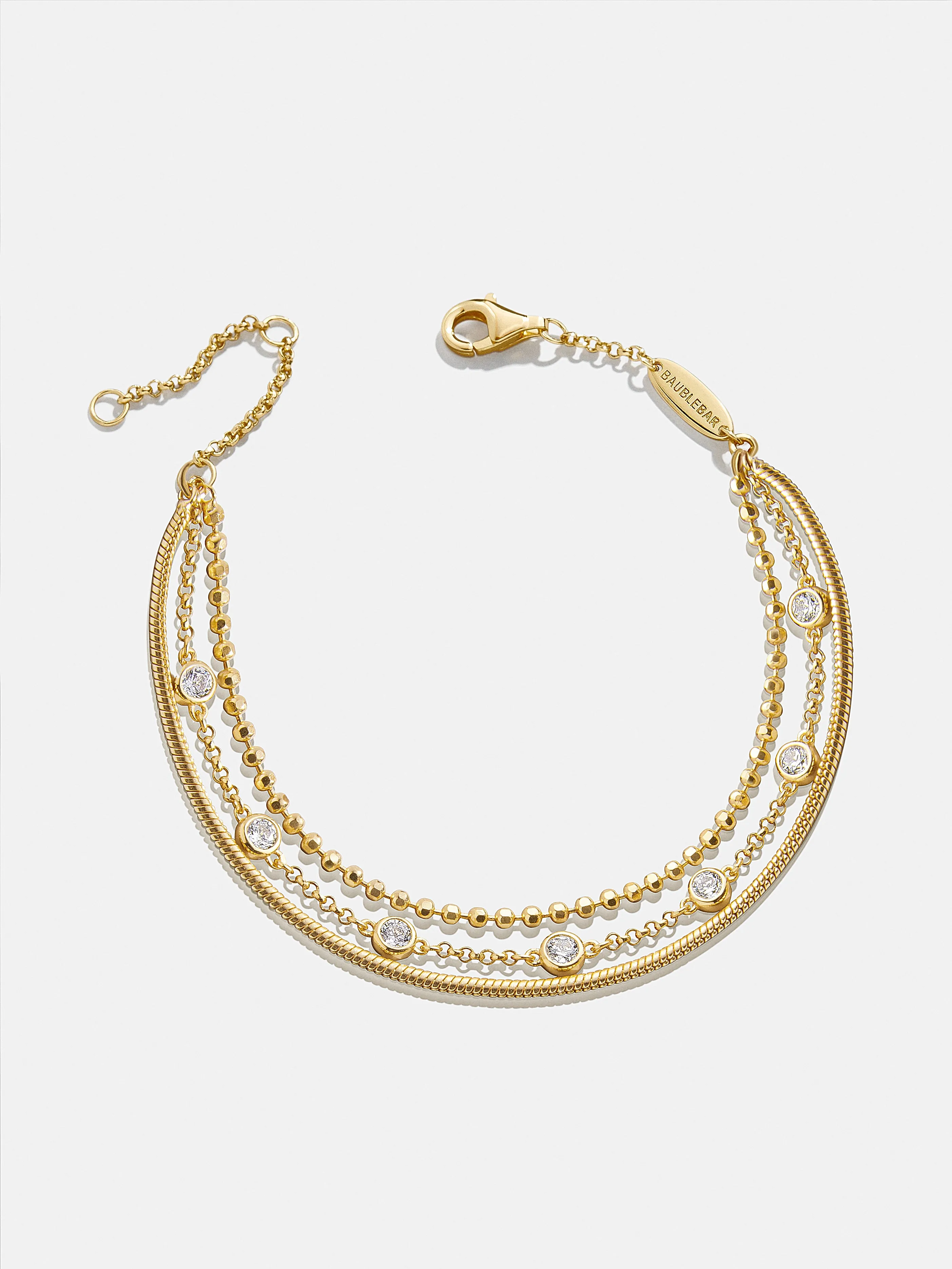 Skye 18K Gold Layered Bracelet - Skye 18K Gold Layered Bracelet