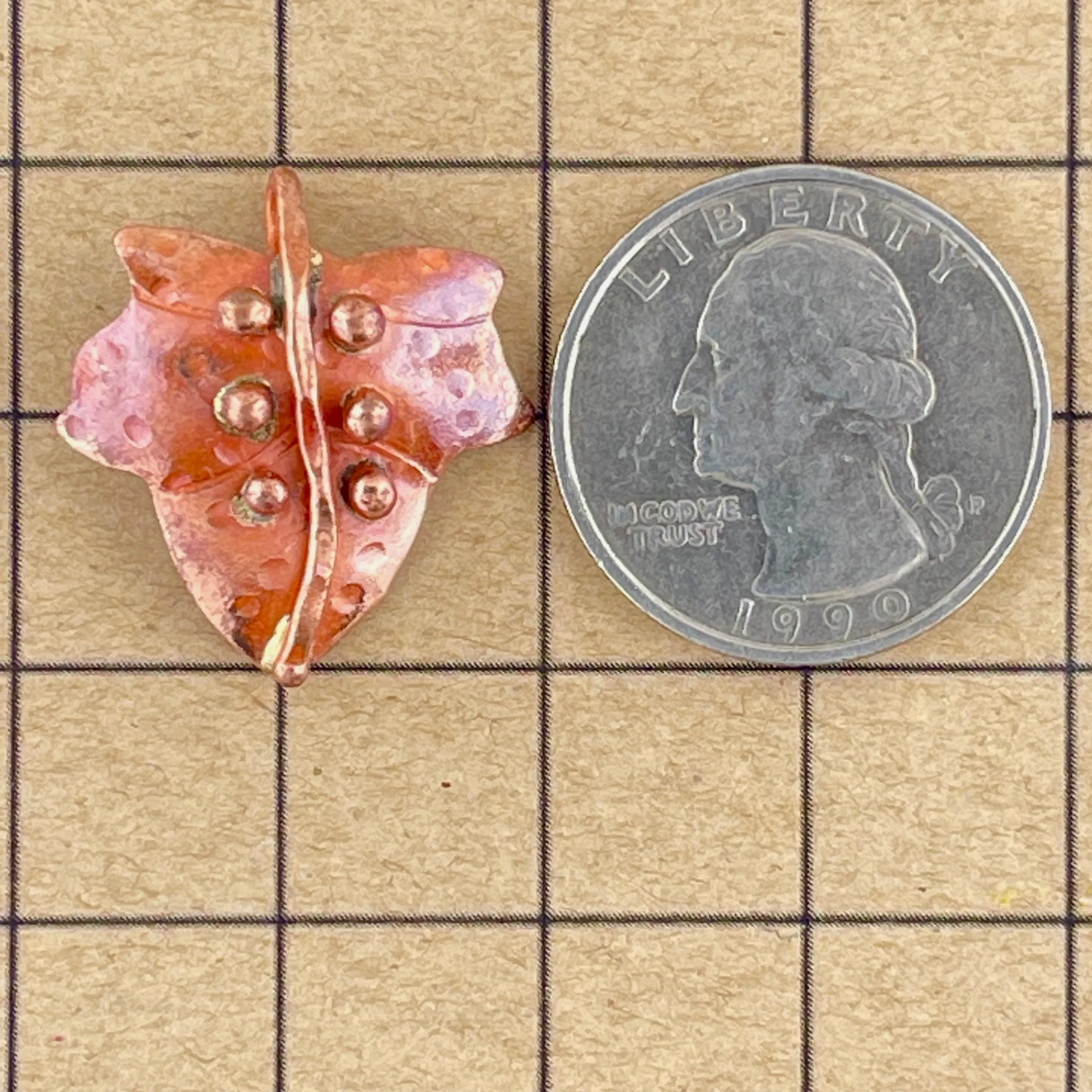 Small Copper Maple Leaf for Necklace or Earrings