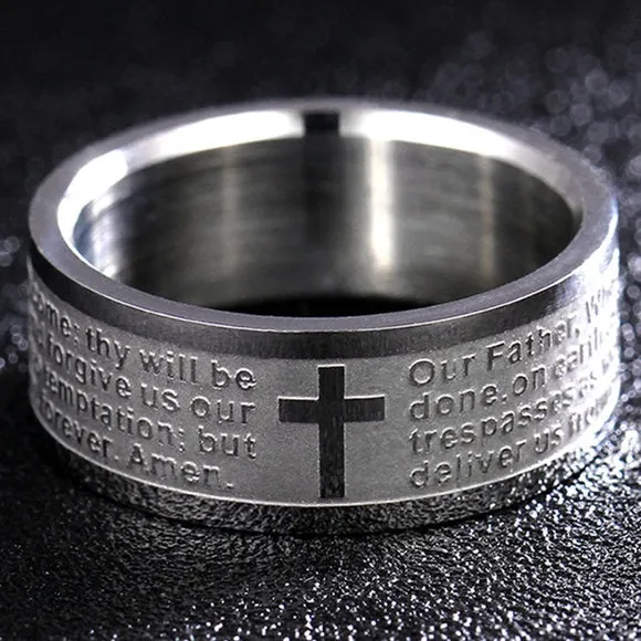 Spectacular 8MM Titanium Pattern Engraved Rings