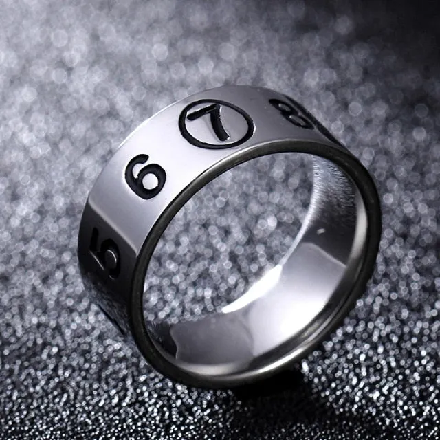 Spectacular 8MM Titanium Pattern Engraved Rings